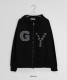Kenjifu Patch Printing Over Hood Zip-up