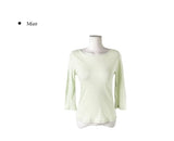 Deton Tencel Basic Round Three Quarter Sleeve T-Shirt