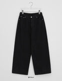 Huynh Cotton Brushed Denim Wide Pants