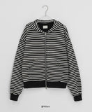 Mobet Stripe Two-Way Hood Zip-Up