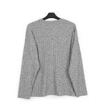 Det Ribbed Knit Long Sleeve Tee