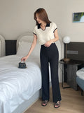 Cooly V Color Matching Collar Knit