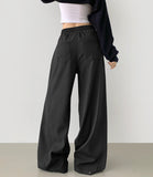 Hem Snap Folding Balloon Wide Banding Pants