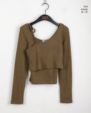 [SET] Shopee Ribbon Strap Unbalanced Sleeveless Ribbed T-shirt