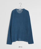 [unisex] Simty Linen Punching Over Knit