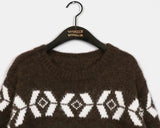 Rowin Rabbit Nordic Brush Fur Round Knit