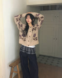 Karim Rose Flower Knit Cardigan
