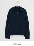 [unisex] Derufin Wool Half Zip-Up Over Collar Knit