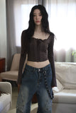 Baby deep neck crop tee
