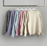 Pastel Pudding Color Wool Blend Basic Round Knit