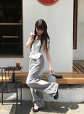 Dao Cat Washing Wide Denim Pants