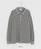 [unisex] Mickens Waffle Stripe Collar Tee