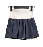 Ruckle Pleated Mini Skirt