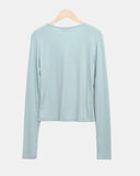 Duhi Twisted Button Long Sleeve Cardigan