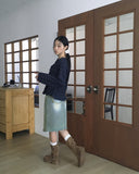 Hazel Vintage Surgical Denim Midi Skirt