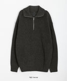 [unisex] Comilon half-zip over knit