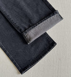 Press Cotton Wide Banding Denim Pants