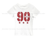 90 Printing Short Sleeve Slim T-shirt