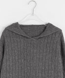 Honto cable hood knit