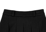[Belt Set] Scan Wool Pleat Belt Midi Skirt