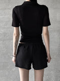 Half sleeve collar tee