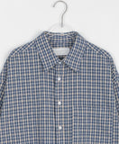 [unisex] Rimming Pocket Check Over Short Sleeve Shirt