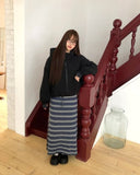 Nua check hooded overfit quilted padding