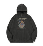 Bubble Heart Pigment Snap Hoodie
