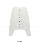 Sisley Cable Hair Knit Cardigan