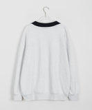 [unisex] Nua Color Matching Collar Over Sweatshirt