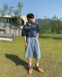 Nurse denim short sleeve shirt