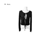 Caro Soft Fit Ribbon Sheer Bolero Cardigan