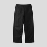Canto Coated Black Denim Wide Pants