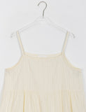 Naoya Shirring Layered Sleeveless Midi One Piece