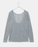 Tida Overfit Punching See-through Long-Sleeve Knit