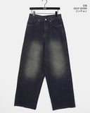 Divor Stripe Washing Wide Denim Pants