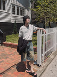 Philip U-neck knit short sleeve T-shirt