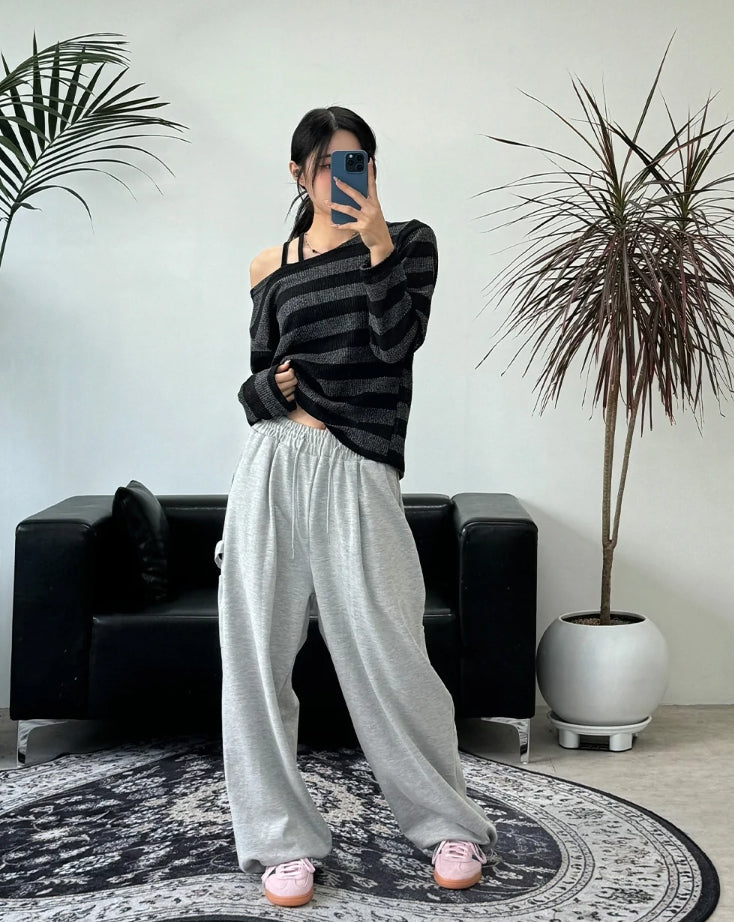【SATIIIZ】Descene Carpenter Sweat Pants Descene Carpenter Sweat Pants - satiiiz