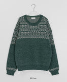 [unisex] Denio Cowichan Nordic Over Round Wool Knit