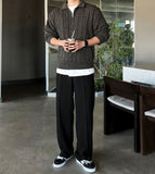 Rope Cable Half Zip-up Knit
