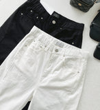 Tihenne Cut Banding Span Semi-Wide Pants