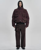 Cargo Vest Layered Padded Jacket