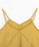 Magict Lace Shirring Sleeveless Blouse