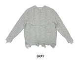 Space Damage Cable Knit