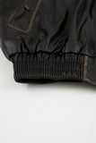 Northway washed leather collar jumper