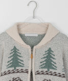 Hitori Two Way Nordic Zip-up Cardigan