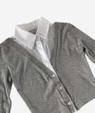 Layered Cardigan Shirt
