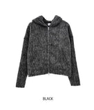 Rookie Mohair Cropped Hooded Jacket
