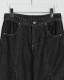 Buldyu Cut Raw Denim Wide Pants