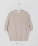 Moei round wool short sleeve knit